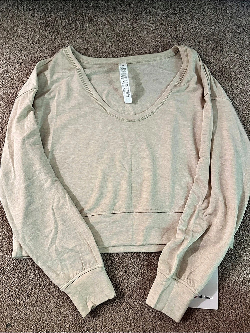 lululemon BeCalm Sc​​oopneck Pullover Scoopneck Pullover Green Size S new with t